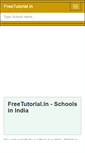 Mobile Screenshot of freetutorial.in